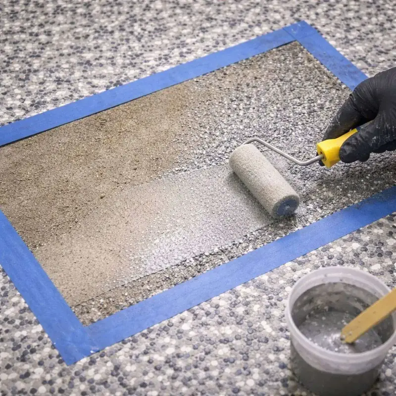 Epoxy floor repair and maintenance work