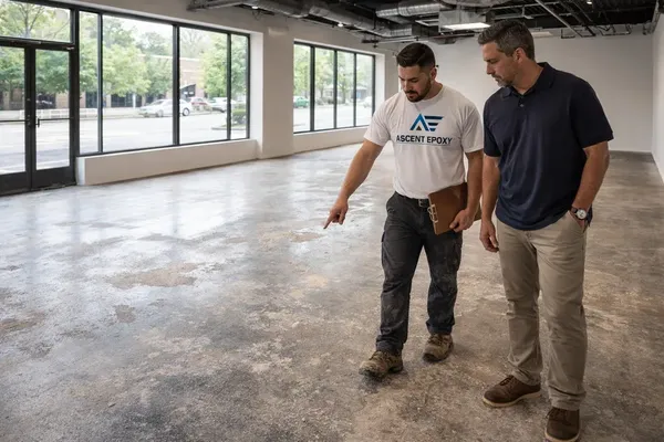 Commercial floor site assessment and planning