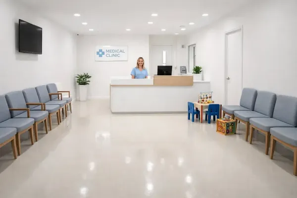 Commercial epoxy floor office building Baton Rouge LA