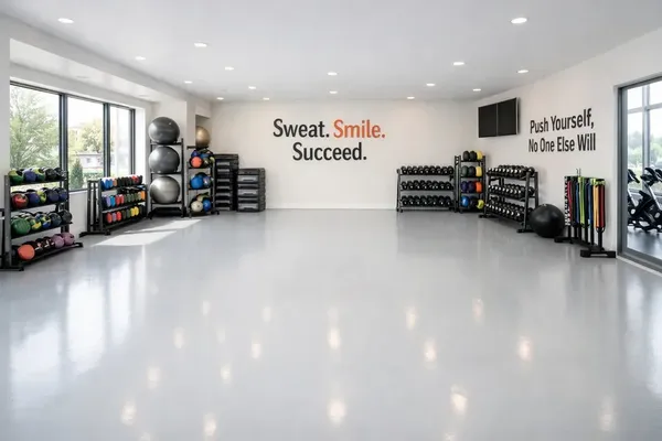 Commercial epoxy floor auto shop Baton Rouge Louisiana