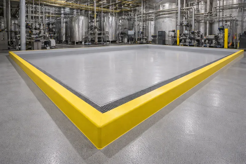 Urethane cement floor coating for industrial facility in Baton Rouge